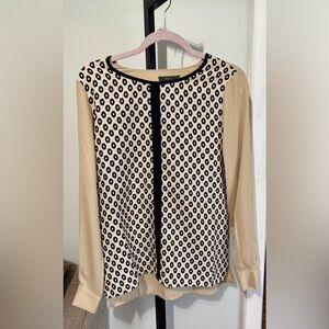 THML‎ Cream & Black Print Top